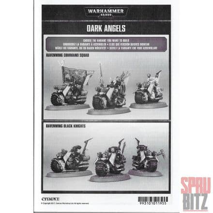 Dark Angels Ravenwing Command Squad Black Knights Assembly Guide Rules (2017)