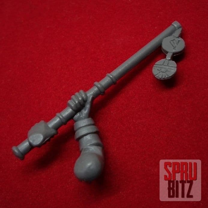Figurine Warhammer Nain Porte-Étendard GW 1993 - Ancienne Version Old World - Peinte