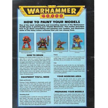 How to Paint you Models from Warhammer 40,000 2nd Edition