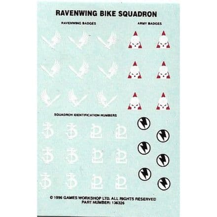 Ravenwing Bike Squadron small Transfer Sheet (1996)