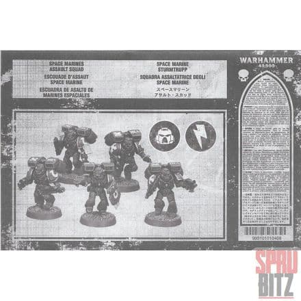 Space Marine Assault Squad Assembly Instructions Rules (2006)