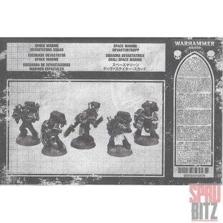 Space Marine Devastator Squad Assembly Instructions Rules (2006)
