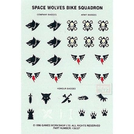 Space Wolves Bike Squadron Transfer Sheet (1996)
