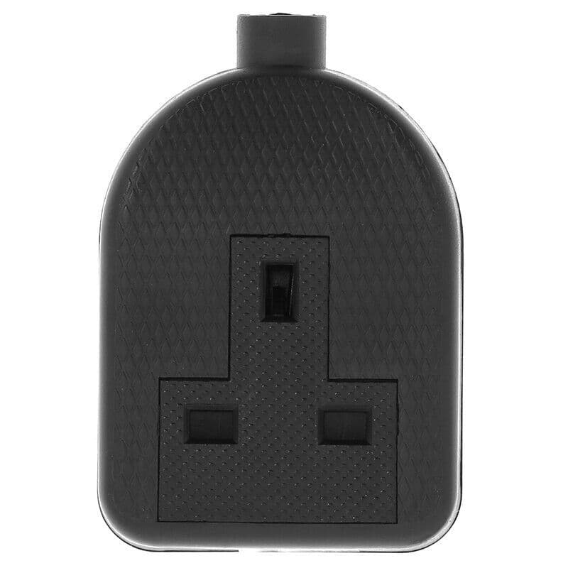 1 Gang Trailing Socket 3 Pin Black 13 Amp Rubber Extension Socket ...