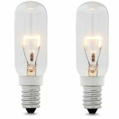 2 Bulb Pack Of 40 Watt Cooker Hood Light Bulb E14 40W 240V Extractor Fan