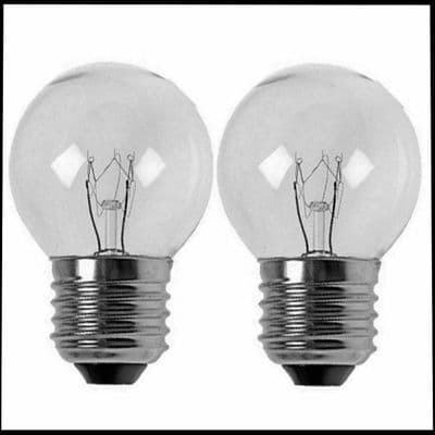 2 x LIGHT BULB LAMP FRIDGE FREEZER OVEN COOKER 25 WATT 300º E27 SCREW FIT BULB