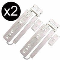 2 x UNIVERSAL INTEGRATED FRIDGE FREEZER DOOR FIXING SLIDE KIT MOUNTING BRACKET