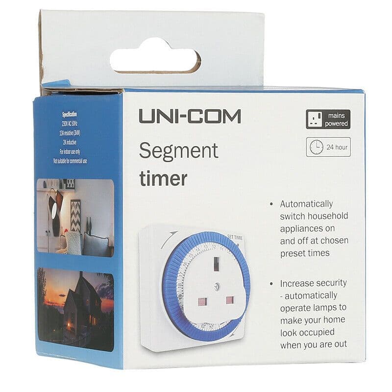 24 Hour Segment Timer Segmented Plug In Manual Override 15 Minute ...