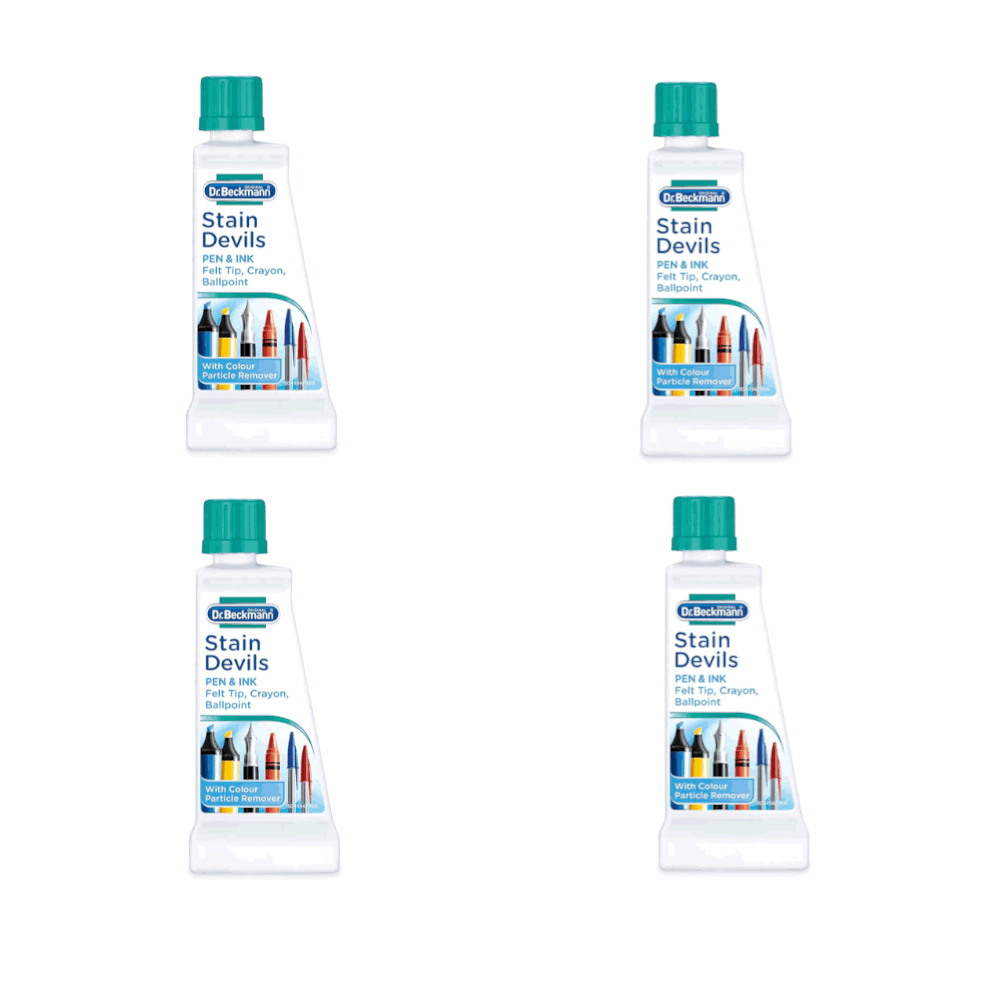 4 Bottles Of Dr Beckmann Stain Devil Pen and Ink Stain Remover
