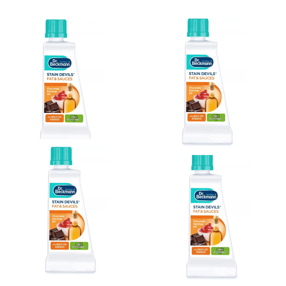 4 Pack Of Dr Beckmanns Stain Devil Fat And Sauces Stain Remover