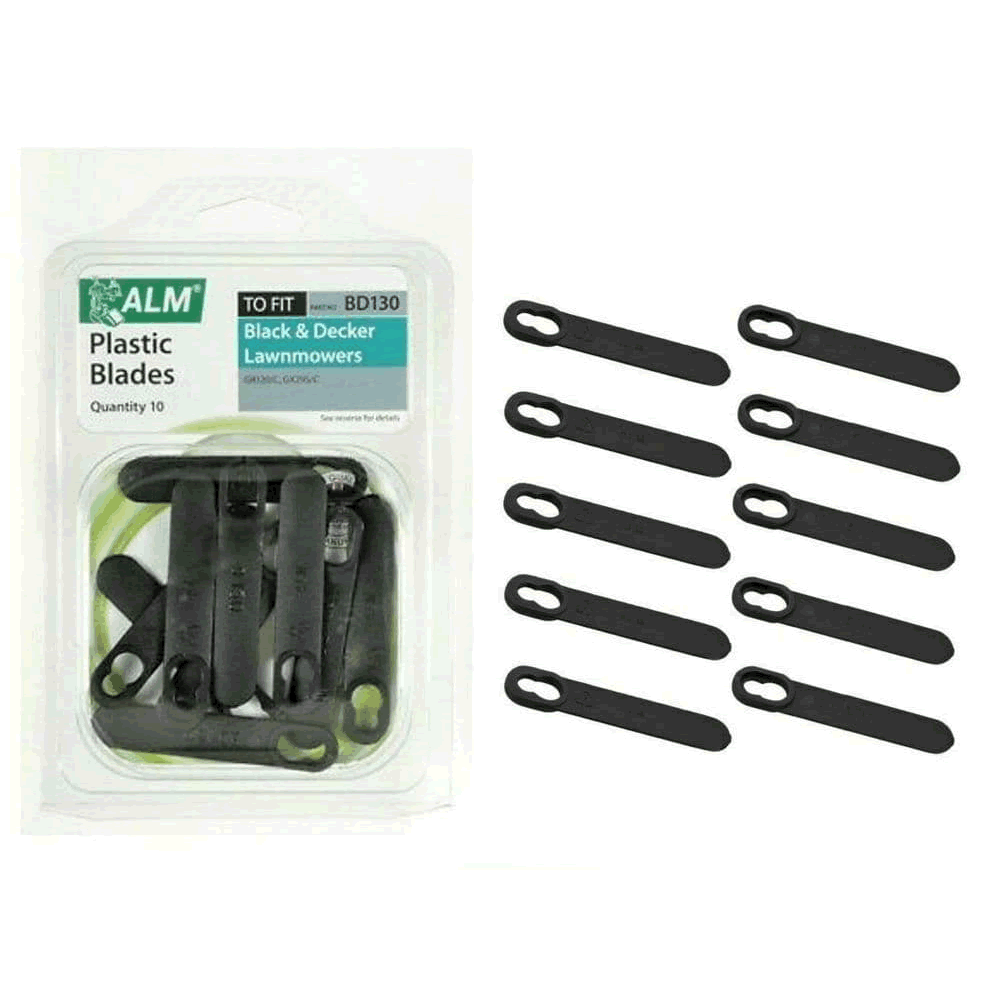 Alm Black And Decker Gx295 Gx295C Lawnmower Grass Plastic Blades A6172 10 Pack