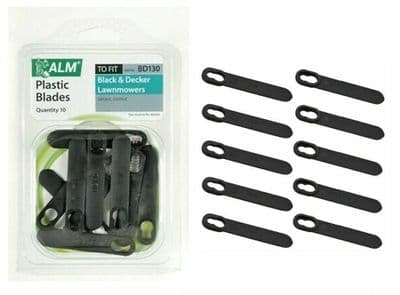 Alm Black & Decker Gr120 Gr120c Lawnmower Grass Plastic Blades A6172 10 Pack