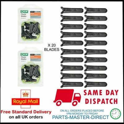 ALM FLYMO MICRO LITE MINIMO MOW N VAC 28 LAWN MOWER PLASTIC STRIMMER BLADES x 20