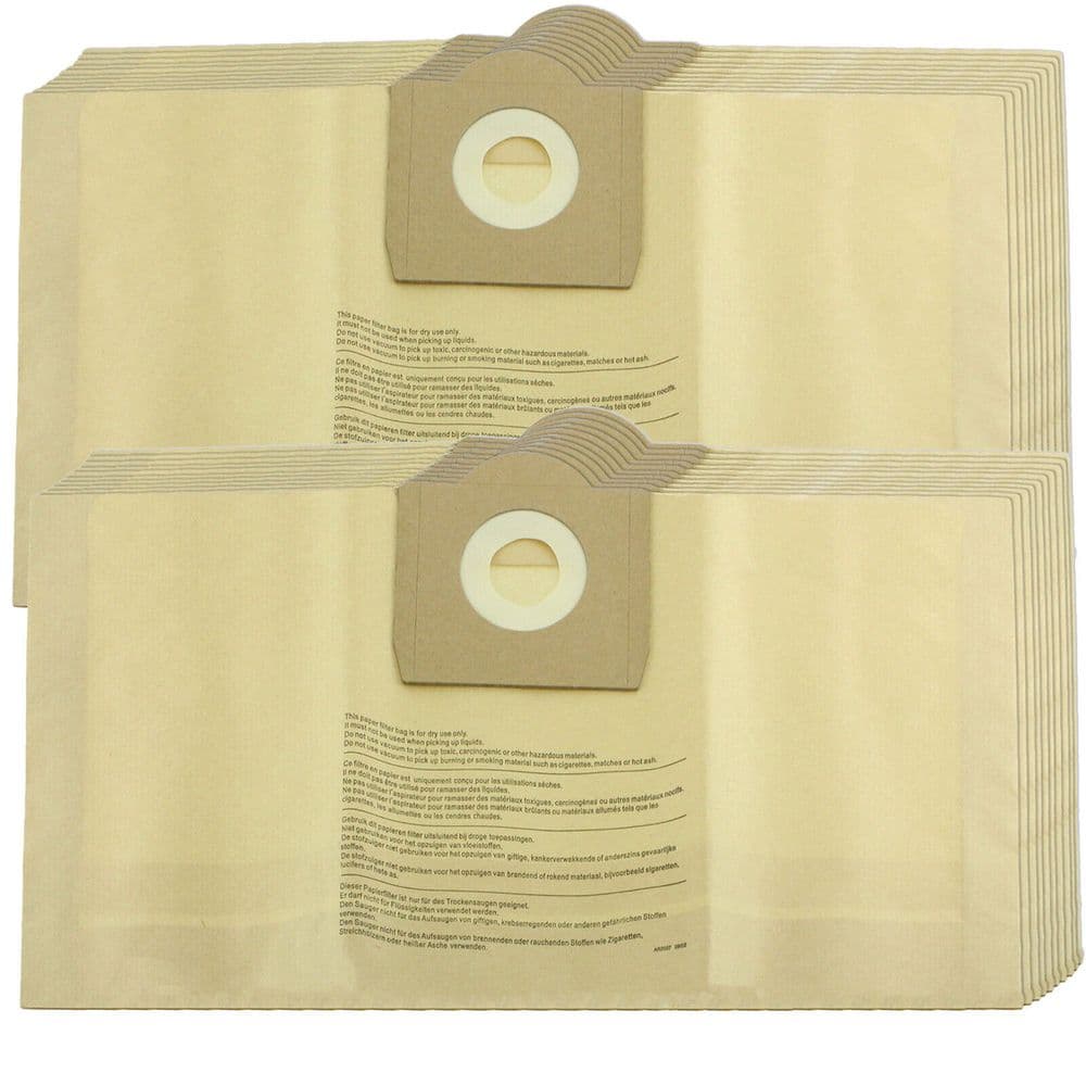 10-Pack Paper Dust Bags For Titan TTB351VAC Wet & Dry Vacuum Cleaner