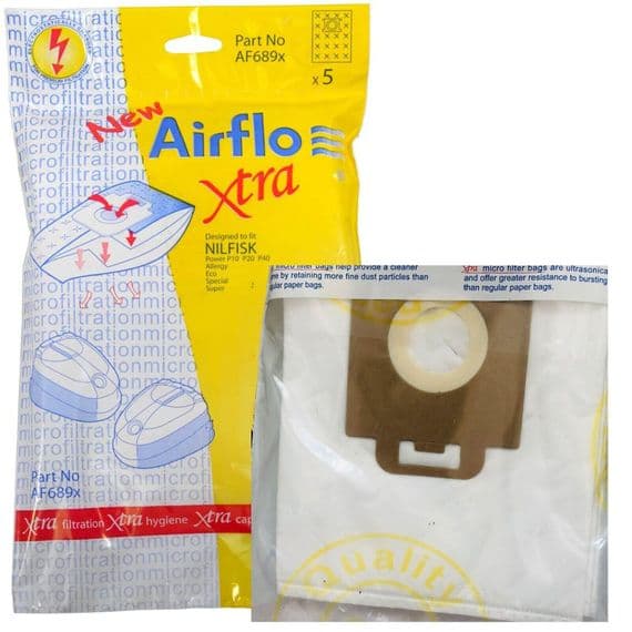 Bags For Nilfisk Power Allergy Silver Jubilee Eco P10 P20 Vacuum Dust Bag x 10