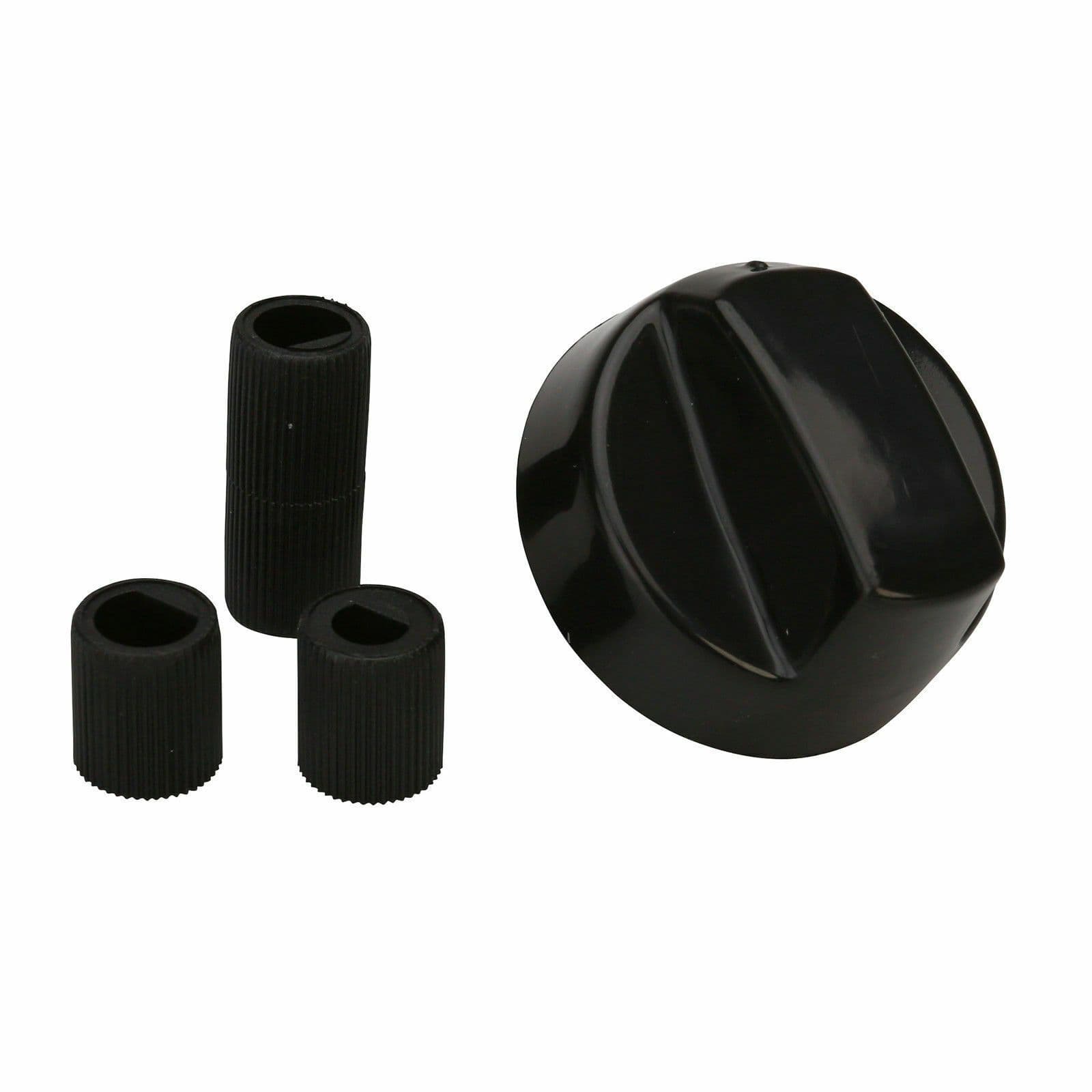 Black & Silver Oven Control Knob - Baumatic Compatible Replacement, Pack Of 1