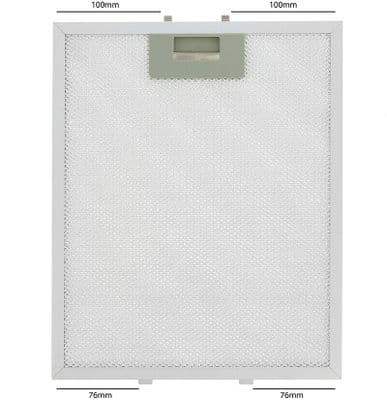 Cooker Hood Filter, Colour: Grey, Size: 311mm x 250mm
