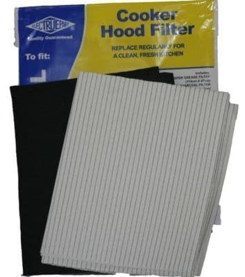 Cooker Hood Grease & Carbon Filter Kit For Extractor Fan Vent