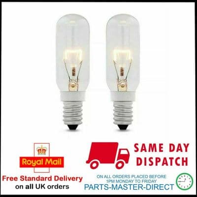 Cooker Hood Light Bulb Lamp E14 40w 240v 2 Pack Universal Fit