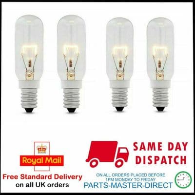 Cooker Hood Light Bulb Lamp E14 40w 240v 4 Pack Of Bulbs Universal Fit