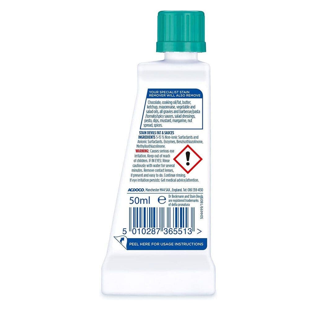 Dr Beckmann s Stain Devil Fat And Sauces 50gm With Multi-Fat Remover