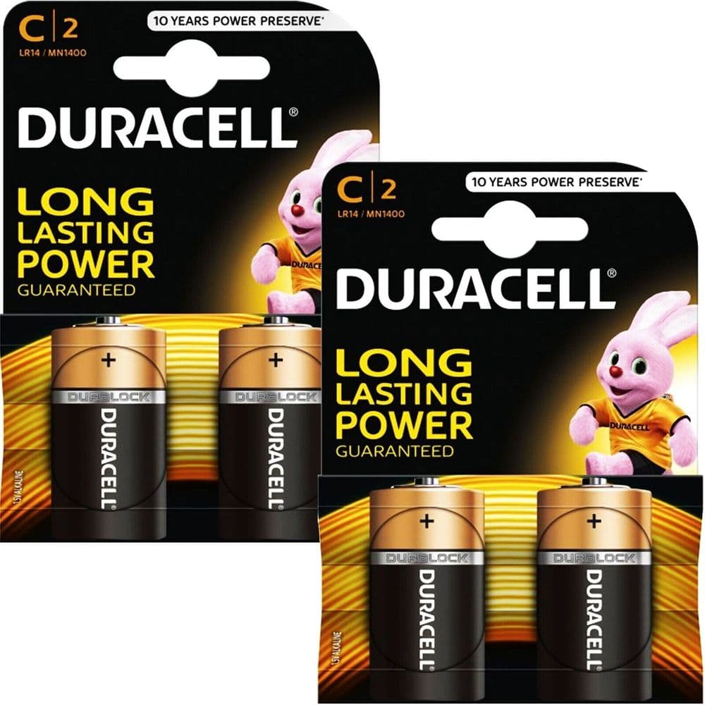 Duracell C Battery LR14 MN1400 Plus Power Alkaline Battery Long Expiry ...