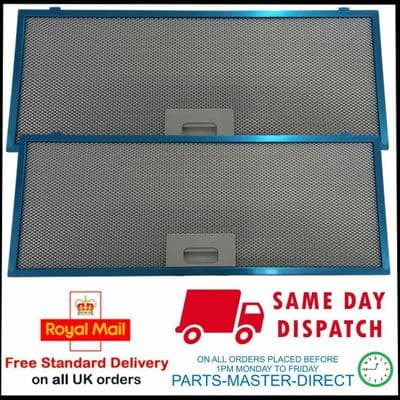 Elica Elibloc Cooker Hood Grease Filter 458.5mm X 177.5mm X 10mm 2 Pack