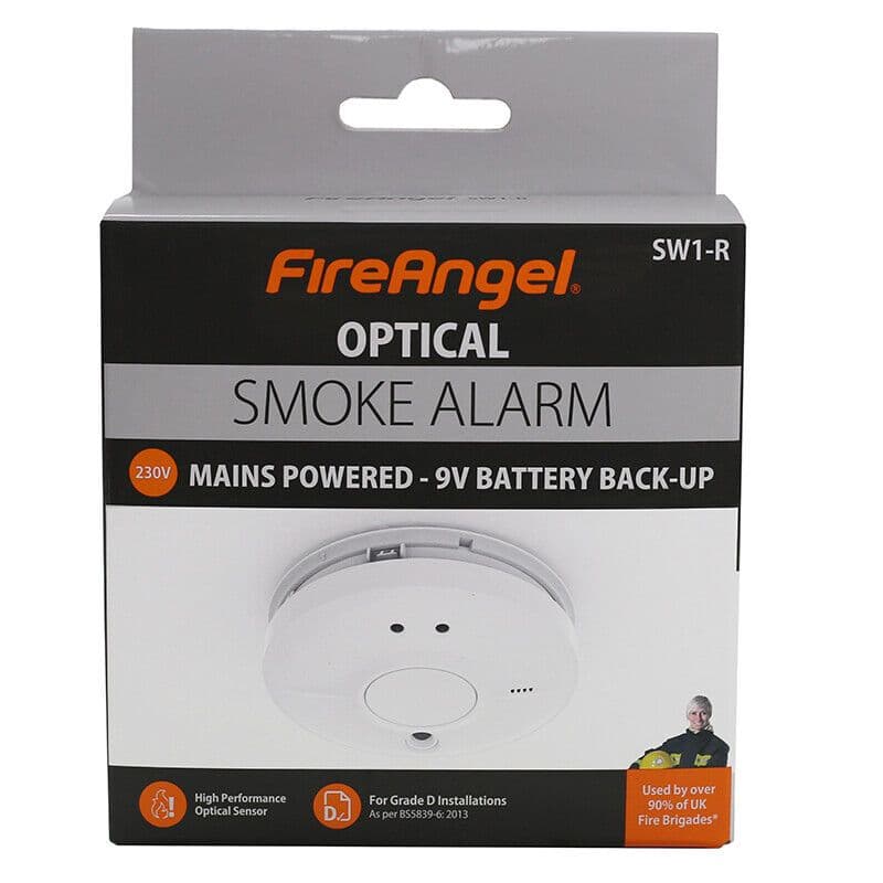 Fireangel Smoke Alarm Sw1-R Detector Sb1 Mains Powered Safety Fire Heat ...