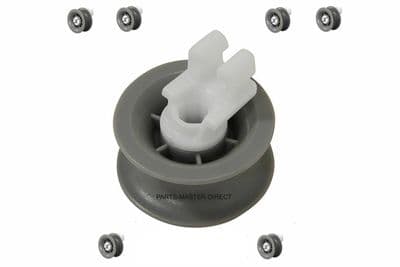 FITS BOSCH SIEMENS DISHWASHER UPPER TOP BASKET WHEEL 00611666 6 PACK