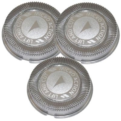 Fits Philips Philishave Norelco Hq2 Hp1917 Series Rotary Shaver Head x 3