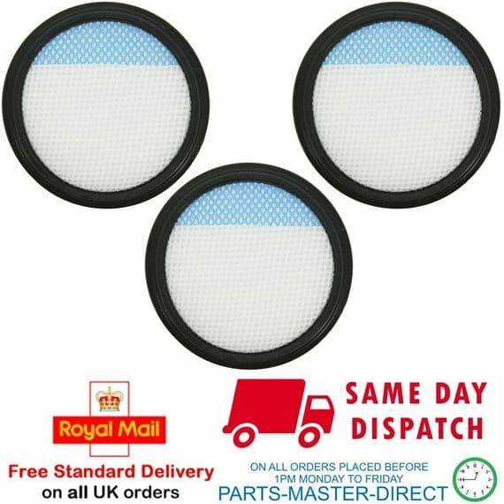 FITS VAX BLADE 24v 32v CORDLESS VACUUM CLEANER PRE MOTOR FILTER 17138743 3 PACK
