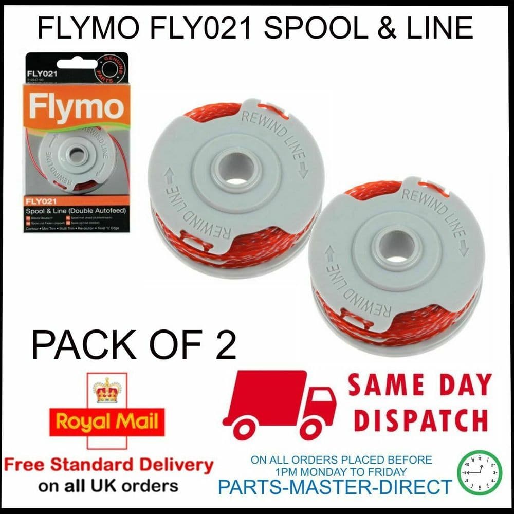 Trimmer Strimmer Spool & Line-Double Autofeed For Flymo FLY021 - Foto 2