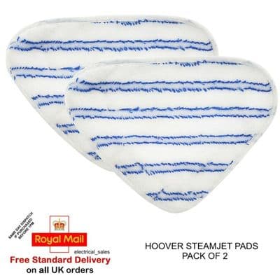 Hoover Steamjet Ac33 Sss1300 Washable Microfibre Steam Mop Pads - 2 Pack