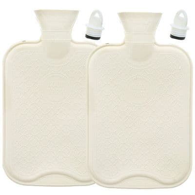 Hot Water Bottle Cozy Warm Bed and Body Warmer Double Ribbed x 2