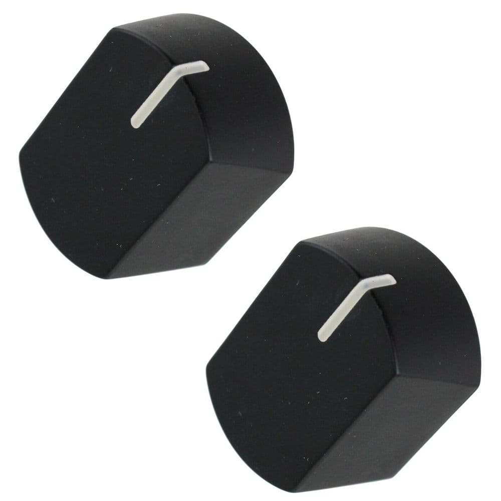 Knob Hygena QA Oven Hob Control Cooker Switch Knob In Black HHOOKNBB Genuine x 2
