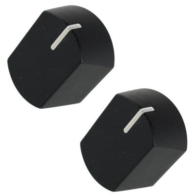 Knob Hygena QA Oven Hob Control Cooker Switch Knob In Black HHOOKNBB Genuine x 2