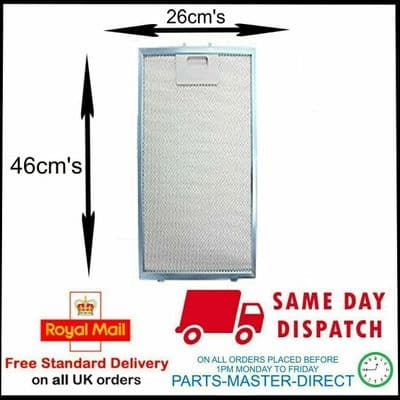 Lamona Howdens Lam2501 Universal Cooker Hood Wire Grease Filter 46cmx26cm