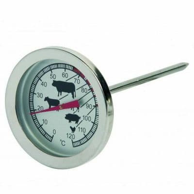 MEAT POULTRY FOOD OVEN THERMOMETER COOKING TEMPERATURE PROBE IN STAINLESS STEEL