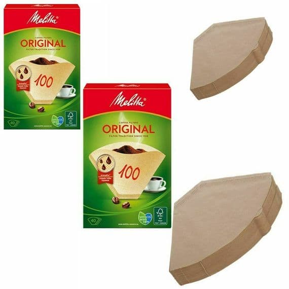Melitta 100 Aromapor Type Brown Coffee Filter Papers X 80 Pack