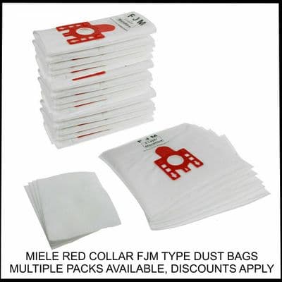 Miele Compact C1 C2 C3 Red Collar Fjm Type Cat Dog Vacuum Cloth Dust Bags