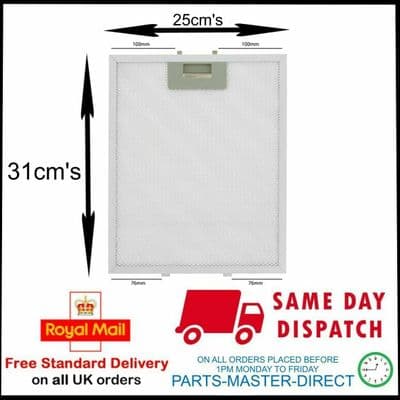 Neff D8602n0g Cooker Hood Filter Extractor Fan Grease Mesh Filter 310 X 250mm x3