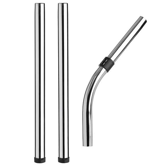 Numatic Henry 32mm Chrome Tube Pipes Extension X2 & Bent Hose End