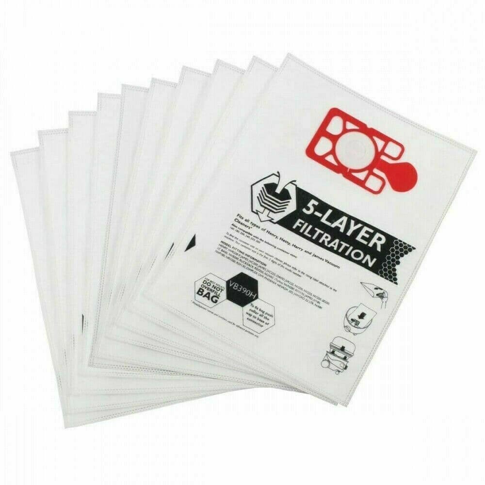 Spares2go 10 Sacchetti In Microfibra + Filtro + Deodoranti Per Numatic Nuvac NNV200 VNR200 VNP180 NVH370 NNV370 – 30,5 Cm - 4
