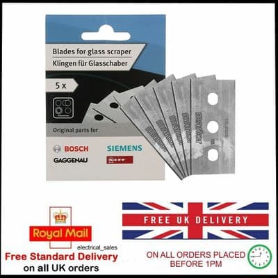 Replacement Bosch Cooktop Ceramic Scraper Blades Pack Of 5 17000335