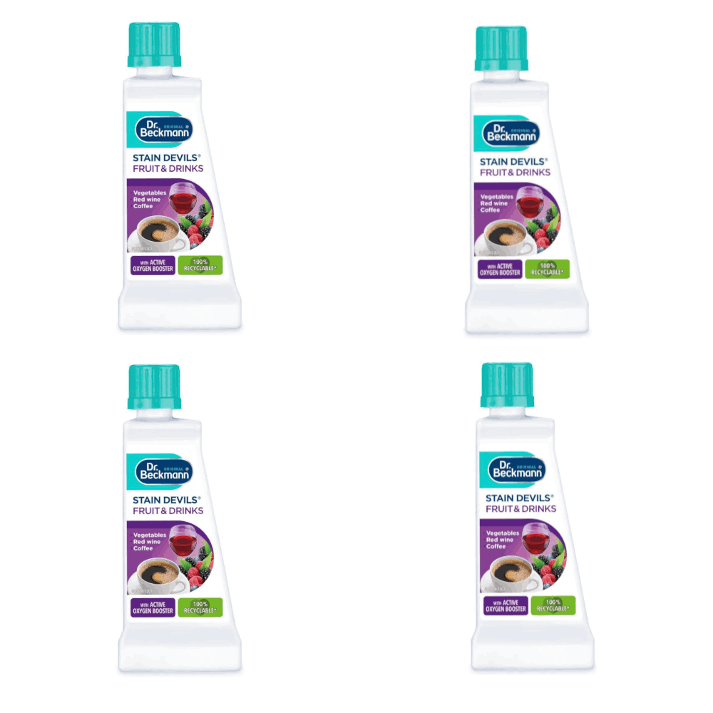 Set Of 4 Bottles Of Dr Beckmanns Stain Devil Fruit And Drinks Stain Remover