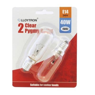 Universal Appliance Cooker Hood Light Bulb Lamp E14 40w 240v 2 Pack