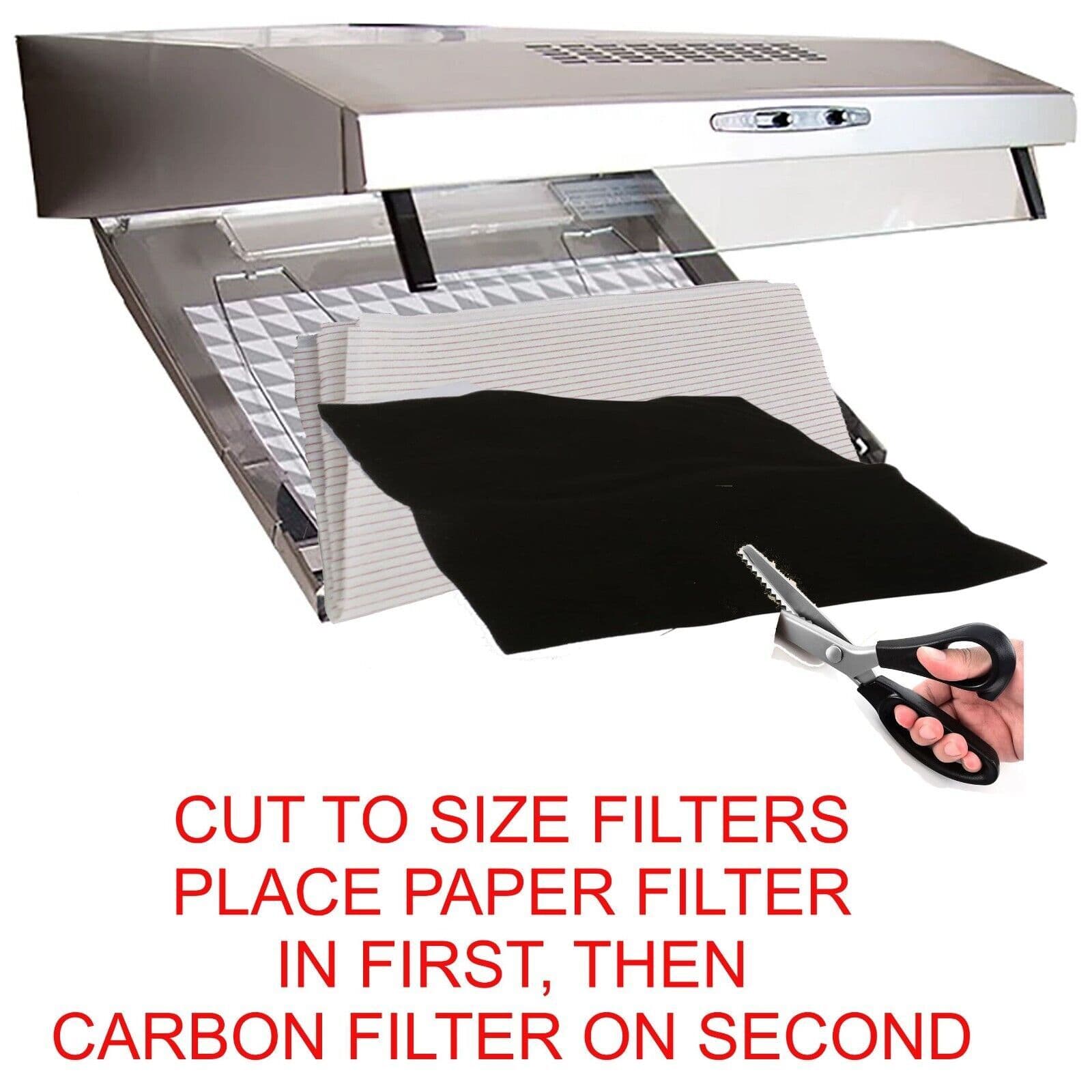 Universal Cooker Hood Filter Extractor Fan Odour Grease Grease Carbon ...