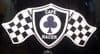 3D GEL sticker SET of 1 'CAFE RACER FLAG ' Size approx 12.4cm x 5.6cm (5 Inch x 2.2 Inch)