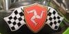 3D GEL sticker SET of 1 'IOM_GRAND PRIX ' Size approx 12.4cm x 5.6cm (5 Inch x 2.2 Inch)