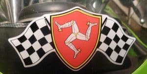 3D GEL sticker SET of 1 'IOM_GRAND PRIX ' Size approx 12.4cm x 5.6cm (5 Inch x 2.2 Inch)